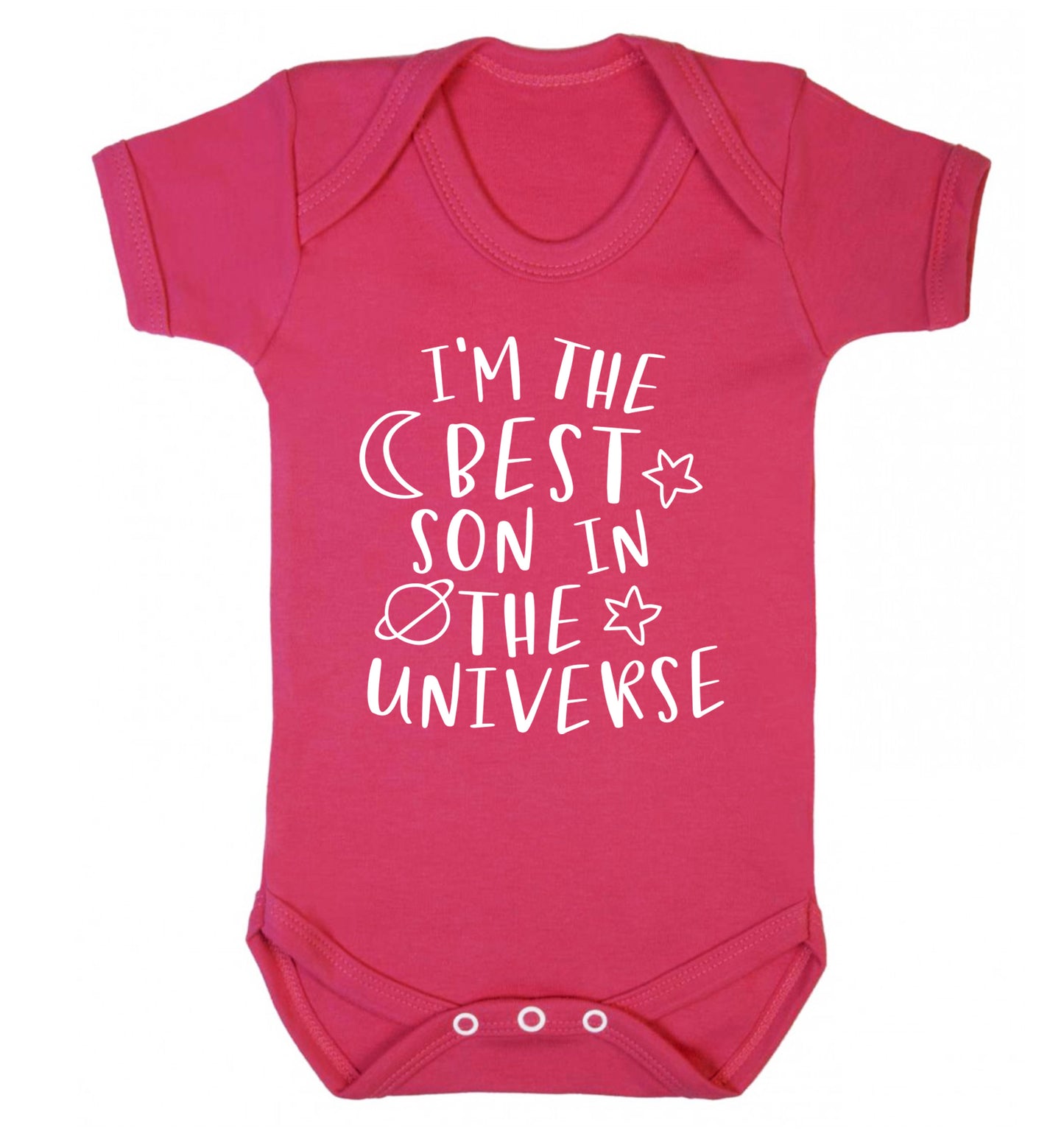 I'm the best son in the universe Baby Vest dark pink 18-24 months