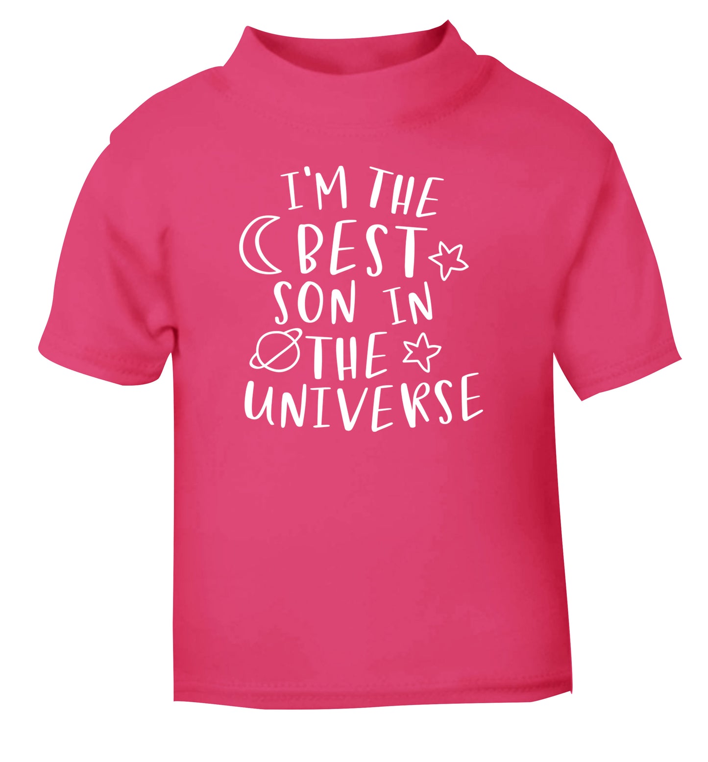 I'm the best son in the universe pink Baby Toddler Tshirt 2 Years