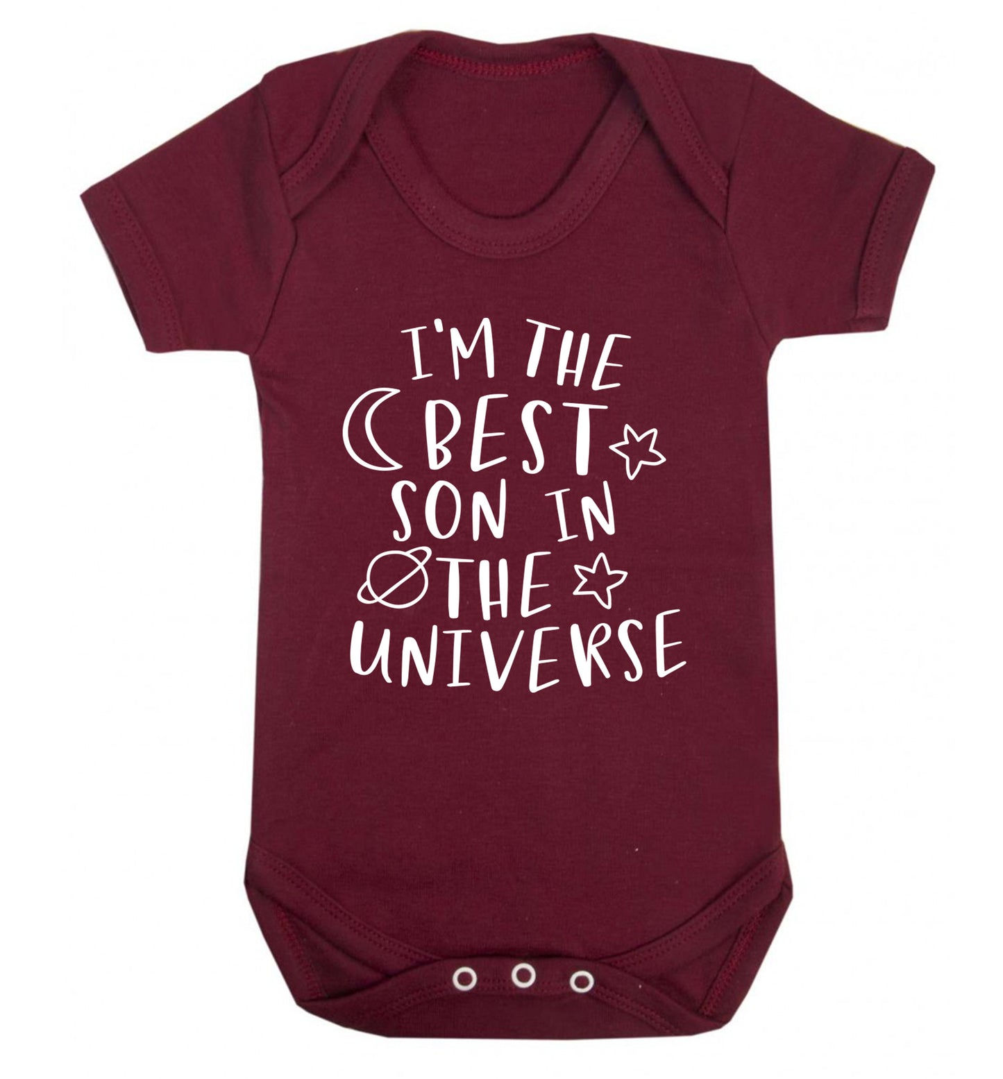 I'm the best son in the universe Baby Vest maroon 18-24 months