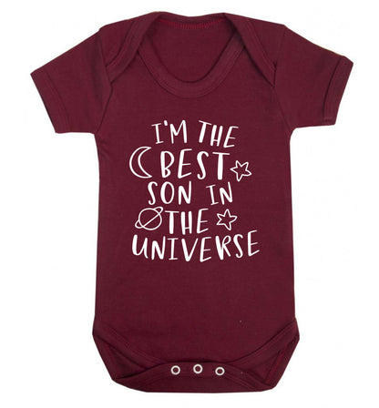 I'm the best son in the universe Baby Vest maroon 18-24 months