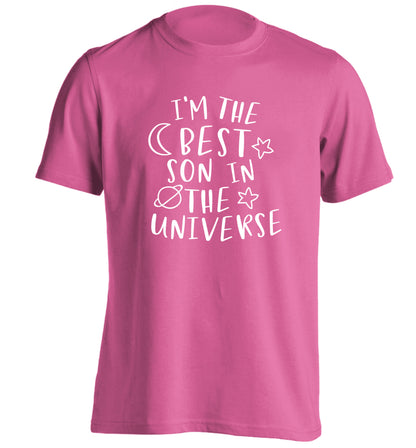 I'm the best son in the universe adults unisex pink Tshirt 2XL