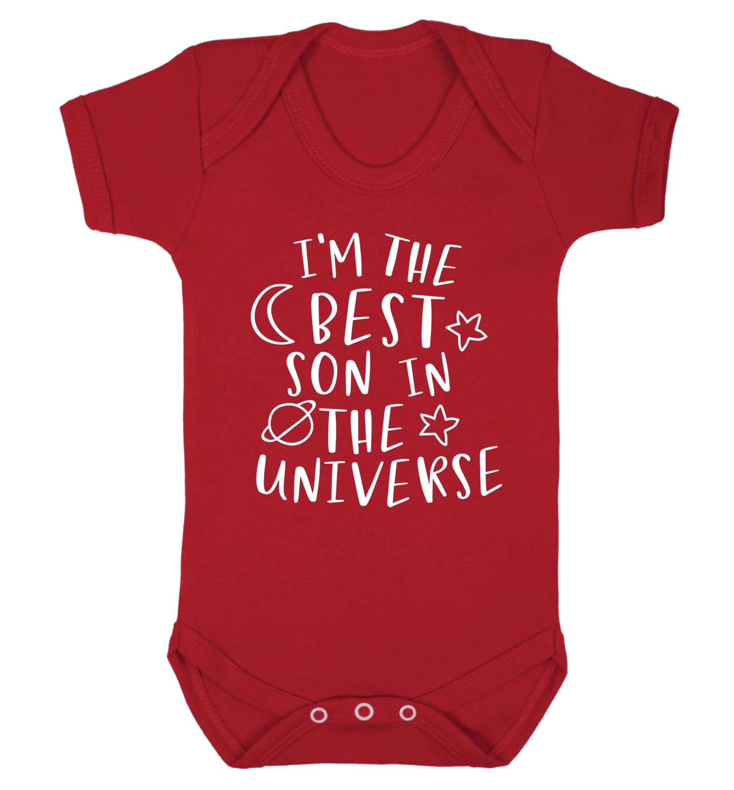 I'm the best son in the universe Baby Vest red 18-24 months