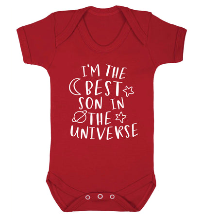 I'm the best son in the universe Baby Vest red 18-24 months