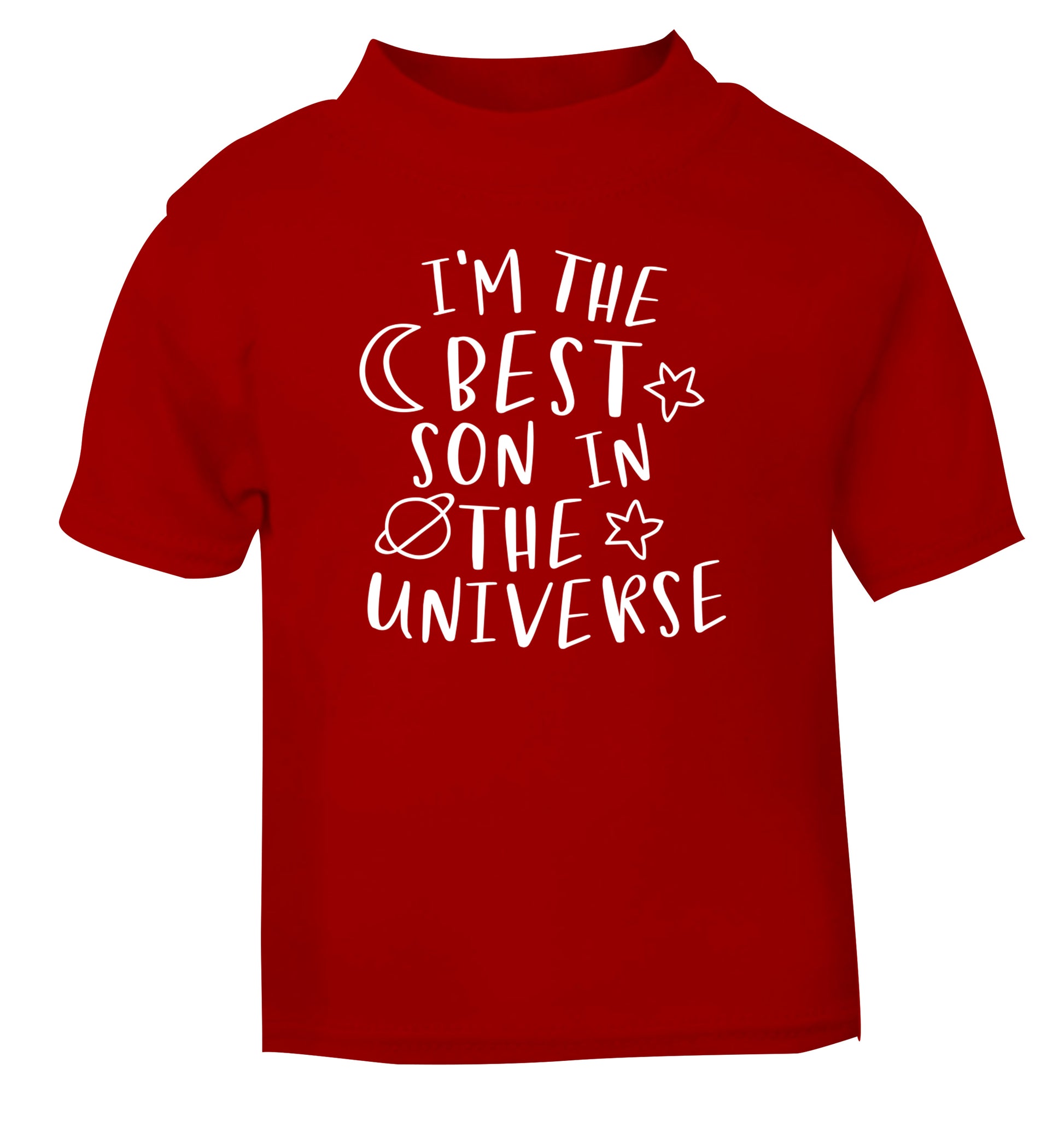 I'm the best son in the universe red Baby Toddler Tshirt 2 Years