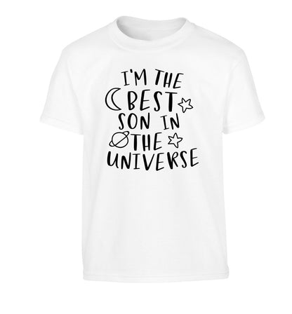 I'm the best son in the universe Children's white Tshirt 12-13 Years