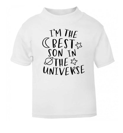 I'm the best son in the universe white Baby Toddler Tshirt 2 Years