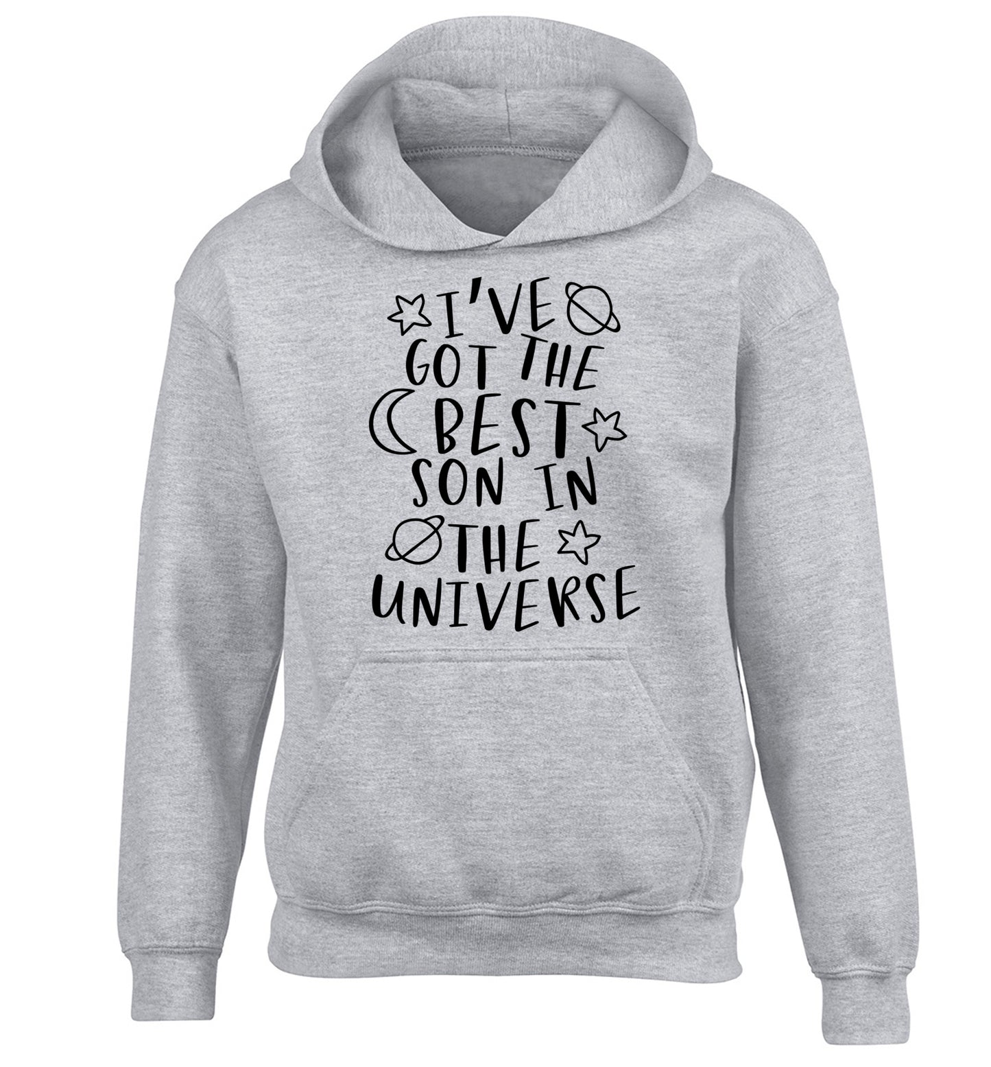 I've got the best son in the universe children's grey hoodie 12-13 Years