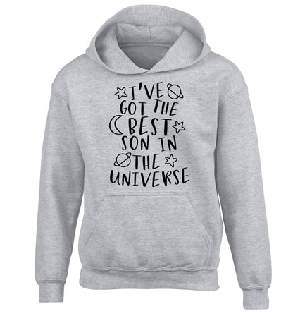 I've got the best son in the universe children's grey hoodie 12-13 Years