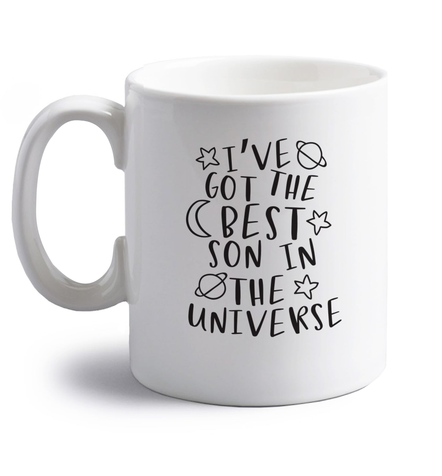I've got the best son in the universe right handed white ceramic mug 