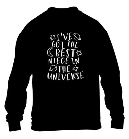 I've got the best niece in the universe children's black sweater 12-13 Years