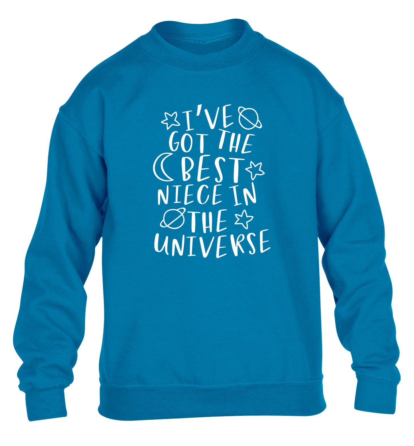 I've got the best niece in the universe children's blue sweater 12-13 Years