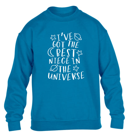 I've got the best niece in the universe children's blue sweater 12-13 Years