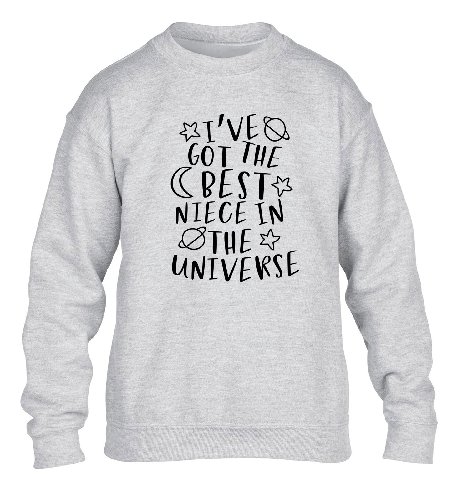 I've got the best niece in the universe children's grey sweater 12-13 Years