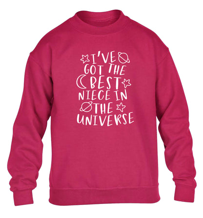 I've got the best niece in the universe children's pink sweater 12-13 Years