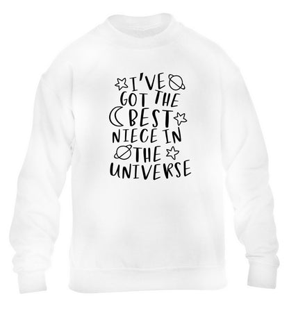 I've got the best niece in the universe children's white sweater 12-13 Years