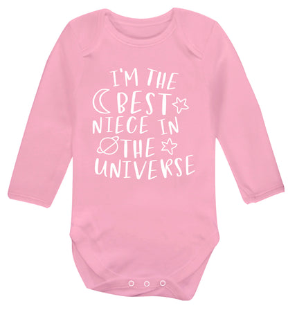 I'm the best niece in the universe Baby Vest long sleeved pale pink 6-12 months