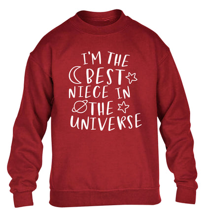 I'm the best niece in the universe children's grey sweater 12-13 Years