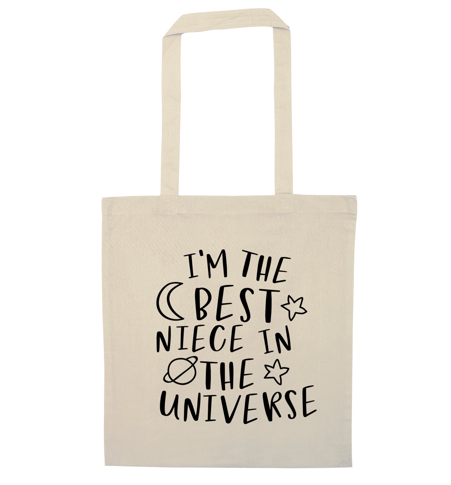 I'm the best niece in the universe natural tote bag