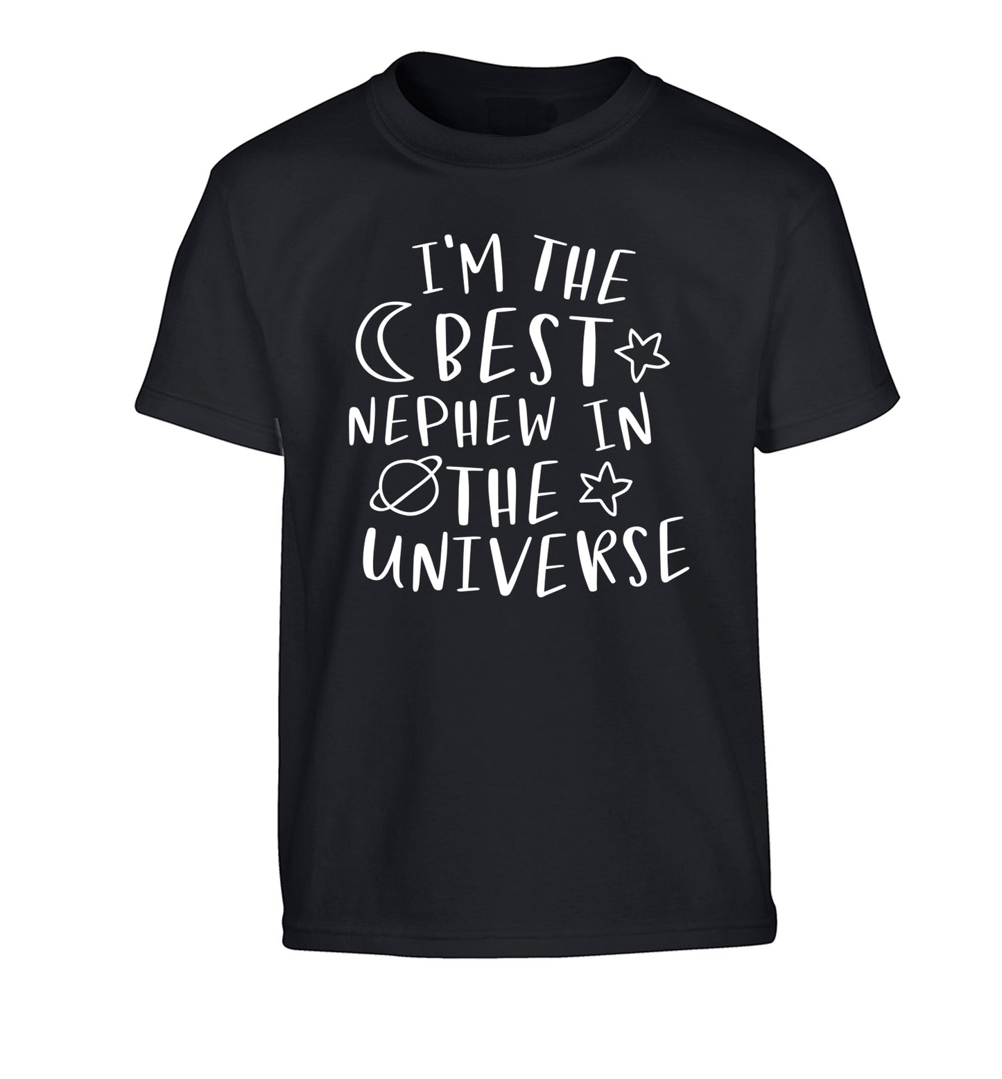 I'm the best nephew in the universe Children's black Tshirt 12-13 Years