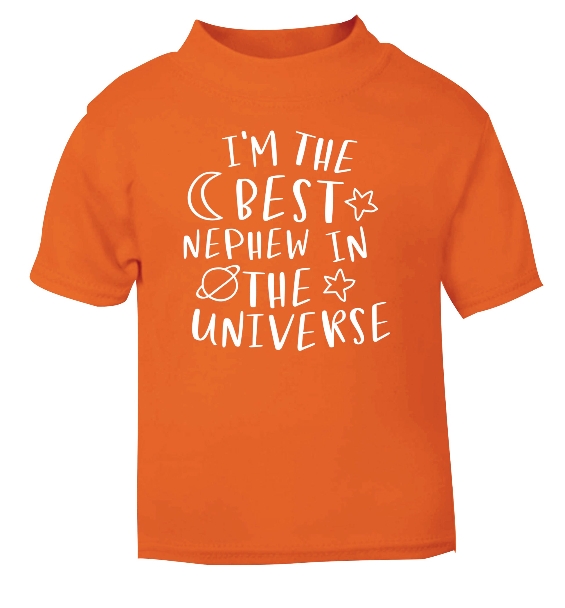 I'm the best nephew in the universe orange Baby Toddler Tshirt 2 Years