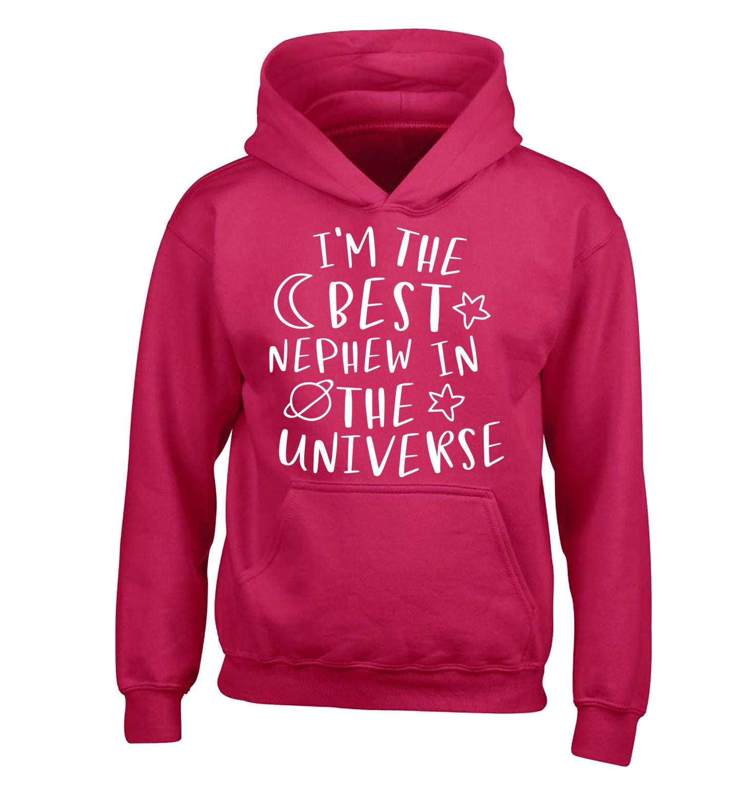 I'm the best nephew in the universe children's pink hoodie 12-13 Years