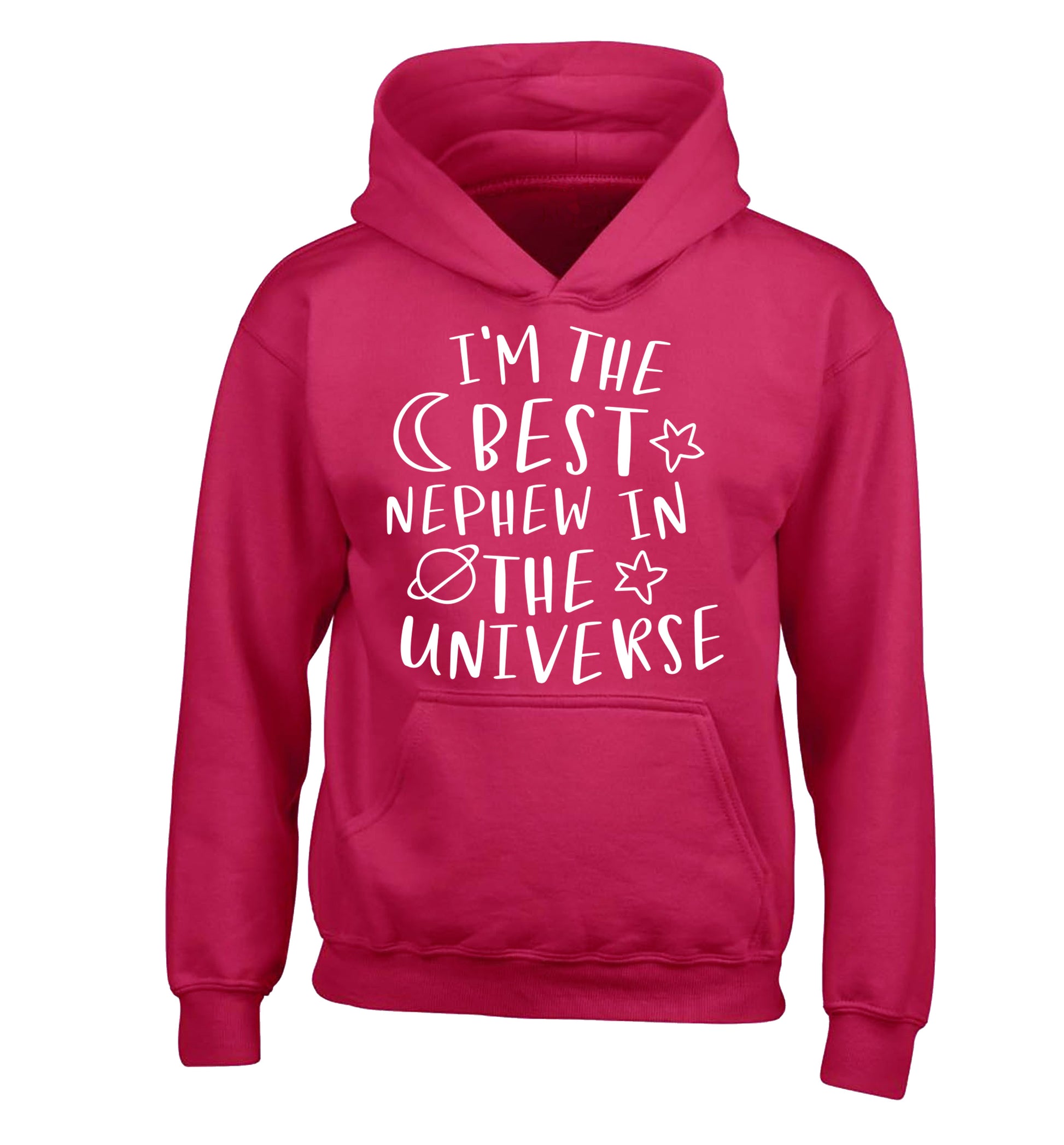 I'm the best nephew in the universe children's pink hoodie 12-13 Years