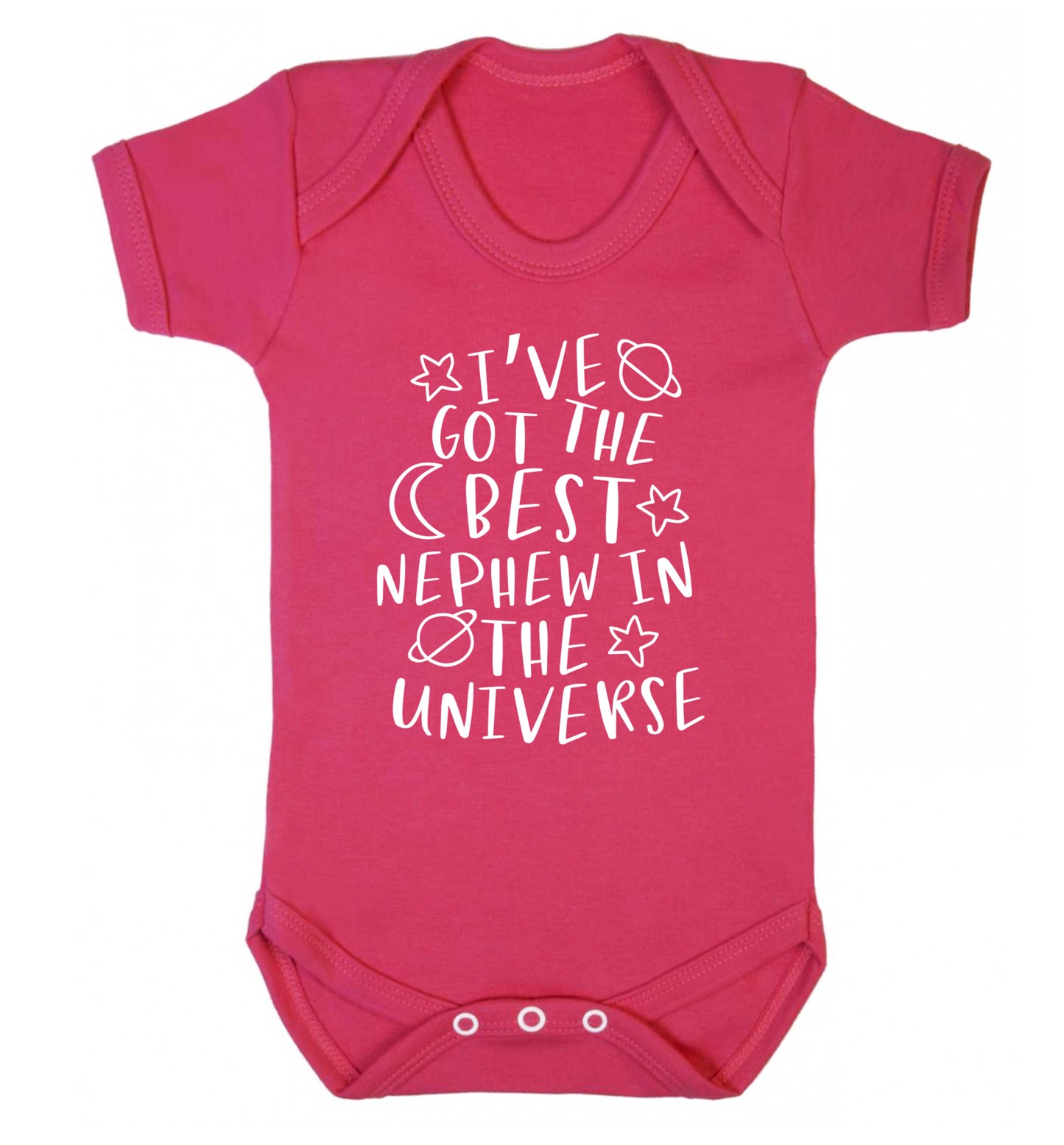 I've got the best nephew in the universe Baby Vest dark pink 18-24 months