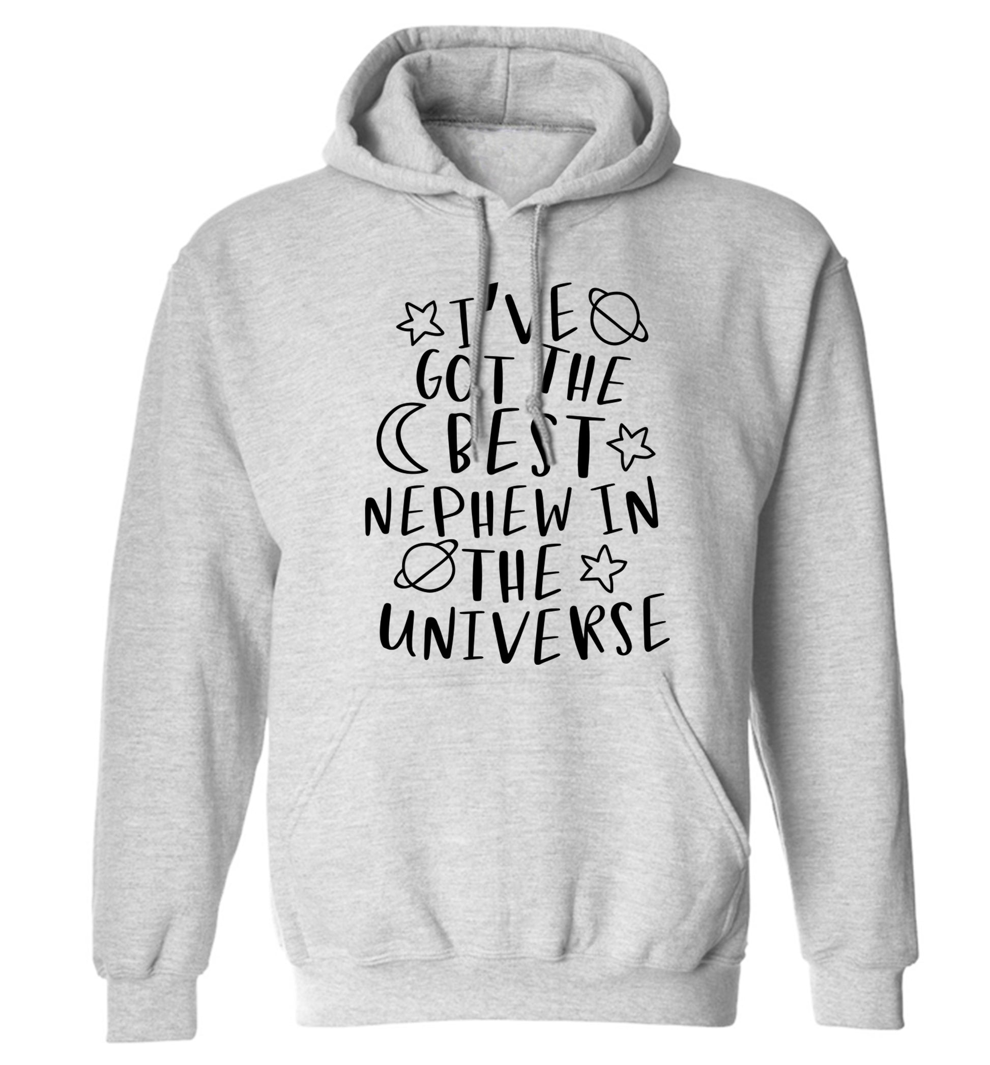 I've got the best nephew in the universe adults unisex grey hoodie 2XL