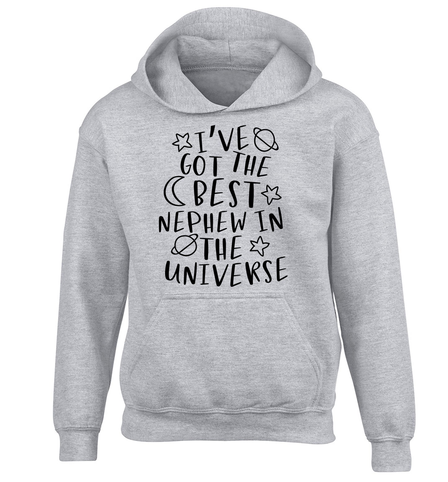 I've got the best nephew in the universe children's grey hoodie 12-13 Years