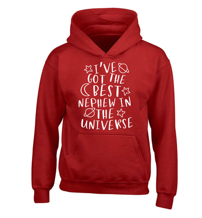 I've got the best nephew in the universe children's red hoodie 12-13 Years