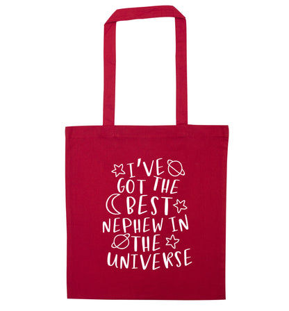 I've got the best nephew in the universe red tote bag
