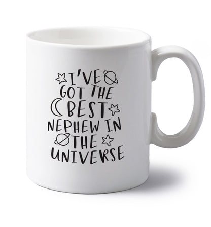 I've got the best nephew in the universe left handed white ceramic mug 