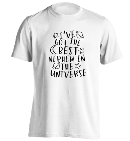I've got the best nephew in the universe adults unisex white Tshirt 2XL