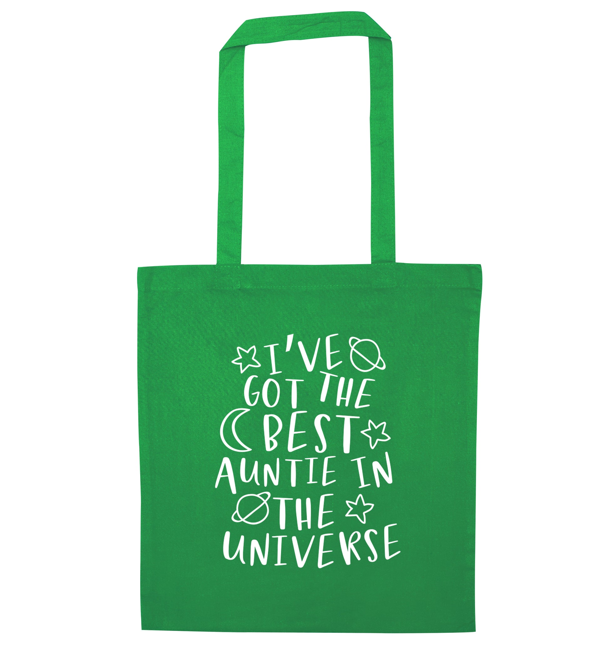 I've got the best auntie in the universe green tote bag