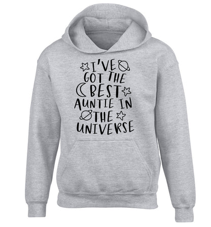 I've got the best auntie in the universe children's grey hoodie 12-13 Years