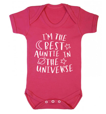 I'm the best auntie in the universe Baby Vest dark pink 18-24 months