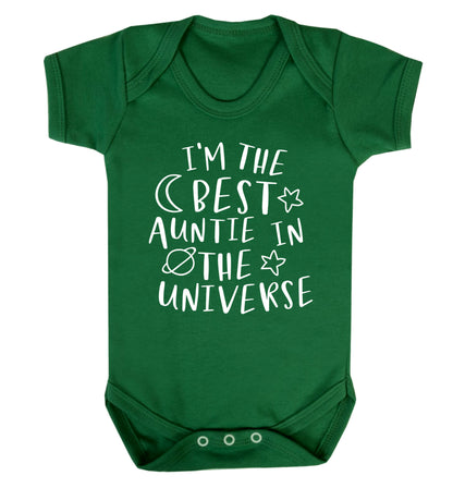 I'm the best auntie in the universe Baby Vest green 18-24 months