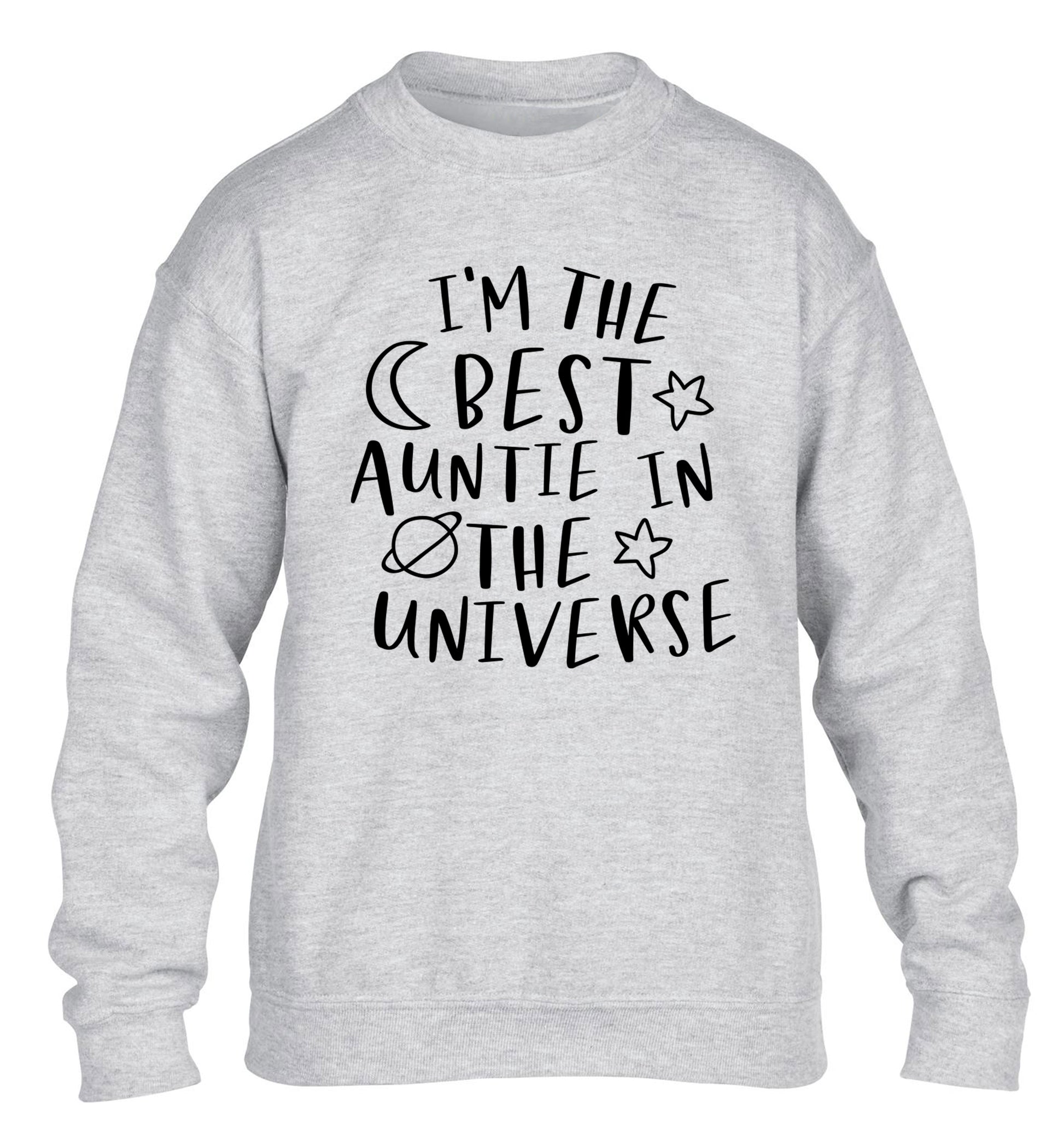 I'm the best auntie in the universe children's grey sweater 12-13 Years