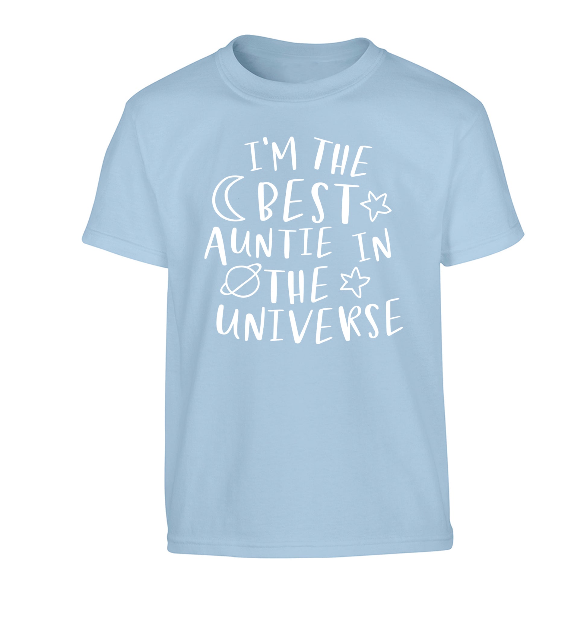 I'm the best auntie in the universe Children's light blue Tshirt 12-13 Years