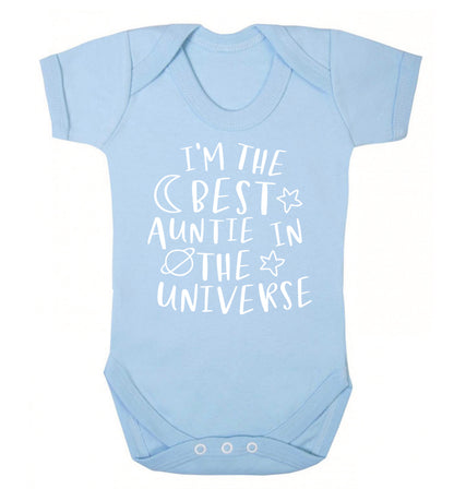 I'm the best auntie in the universe Baby Vest pale blue 18-24 months