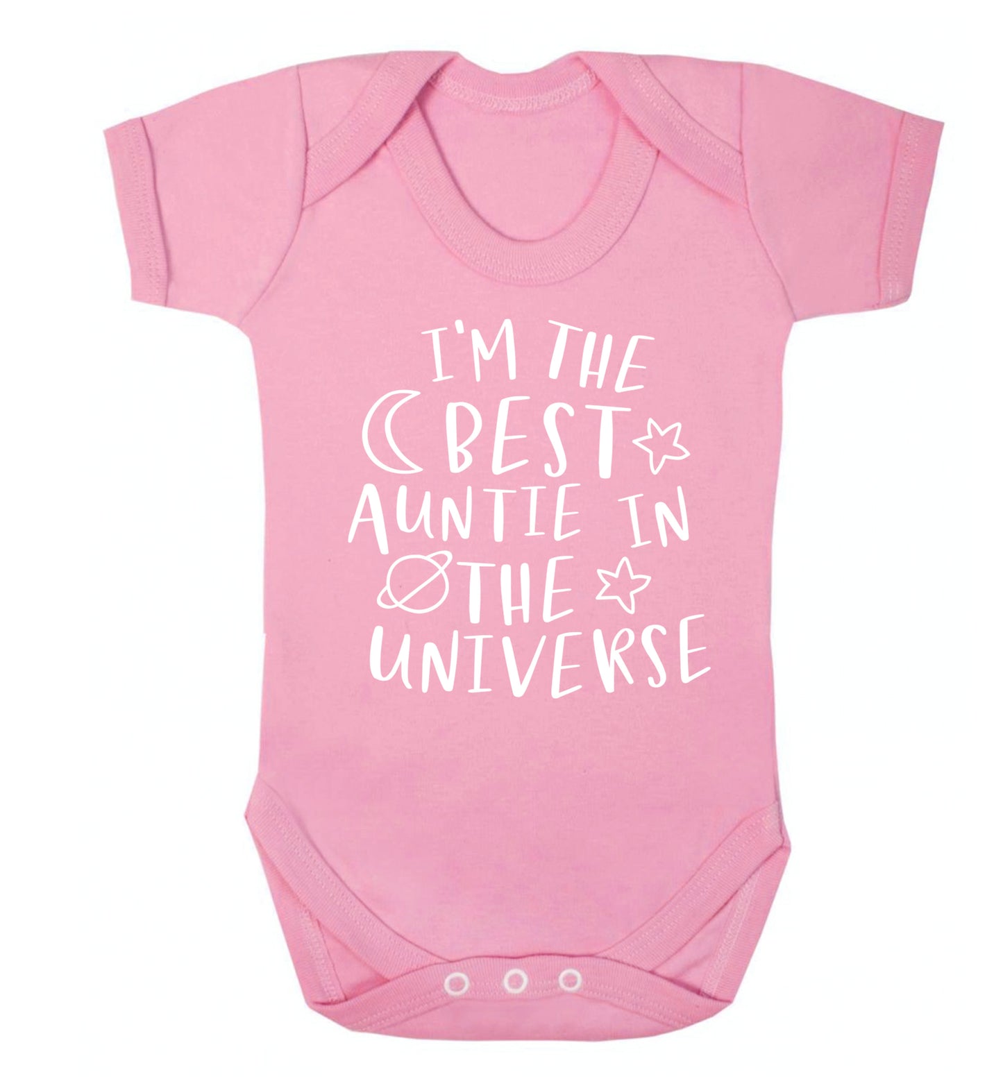I'm the best auntie in the universe Baby Vest pale pink 18-24 months