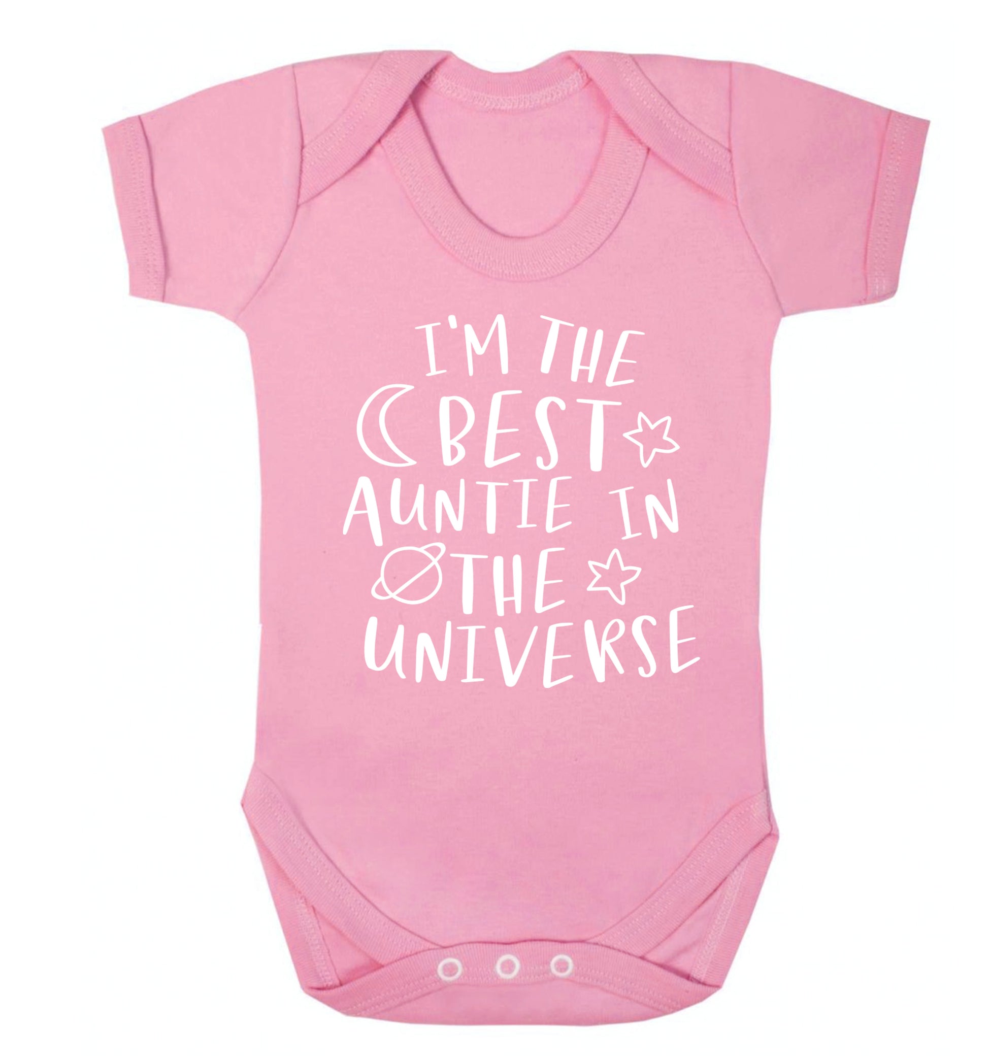 I'm the best auntie in the universe Baby Vest pale pink 18-24 months