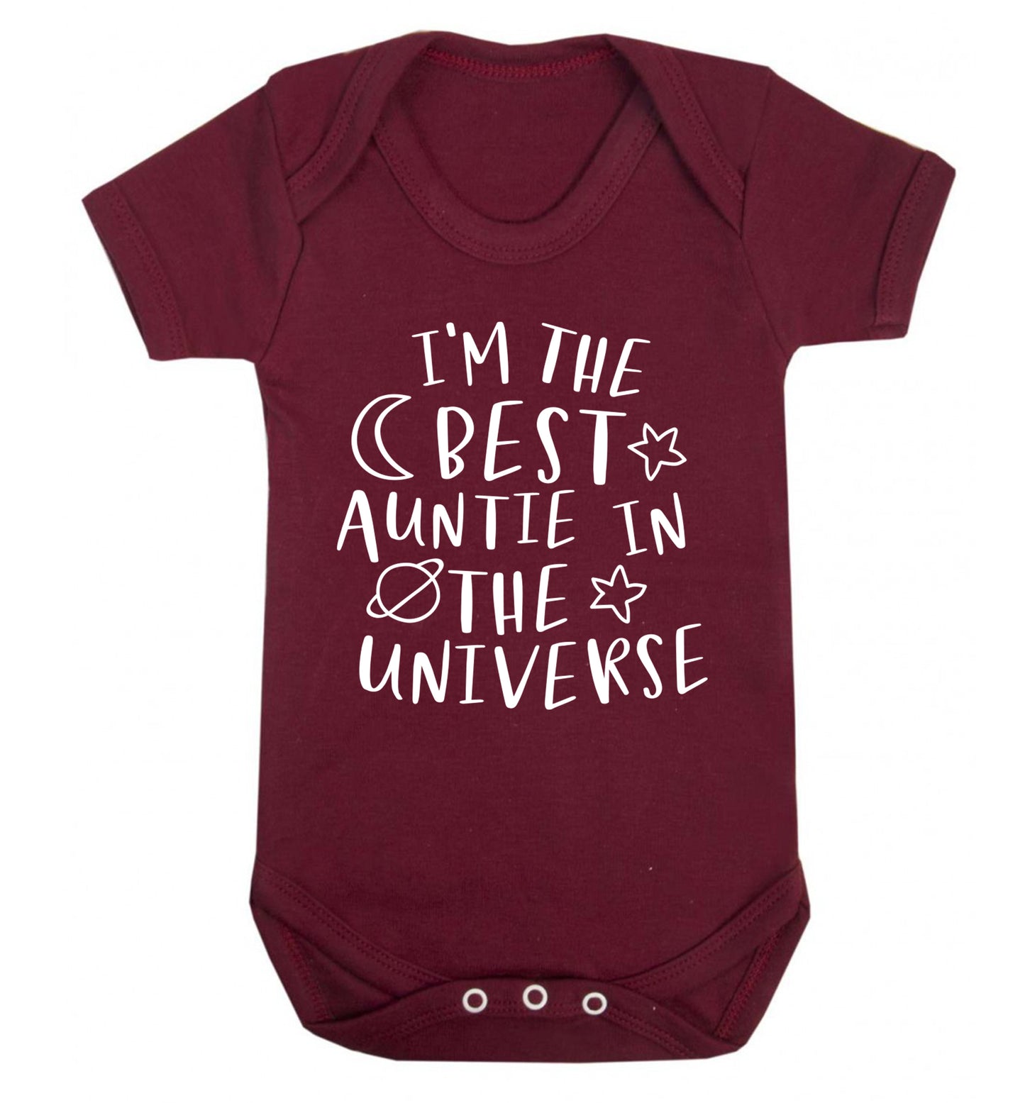 I'm the best auntie in the universe Baby Vest maroon 18-24 months