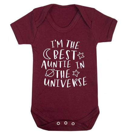 I'm the best auntie in the universe Baby Vest maroon 18-24 months