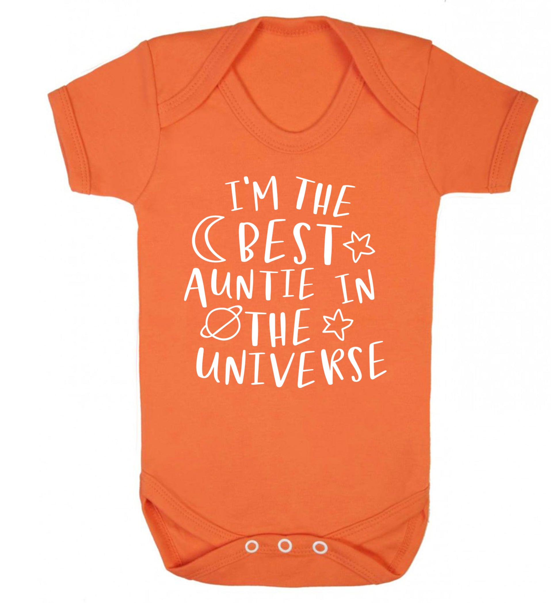 I'm the best auntie in the universe Baby Vest orange 18-24 months