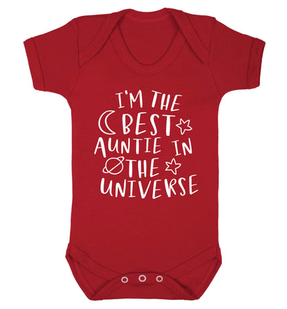 I'm the best auntie in the universe Baby Vest red 18-24 months
