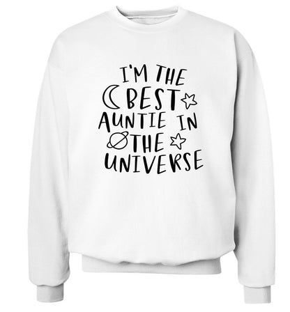 I'm the best auntie in the universe Adult's unisex white Sweater 2XL