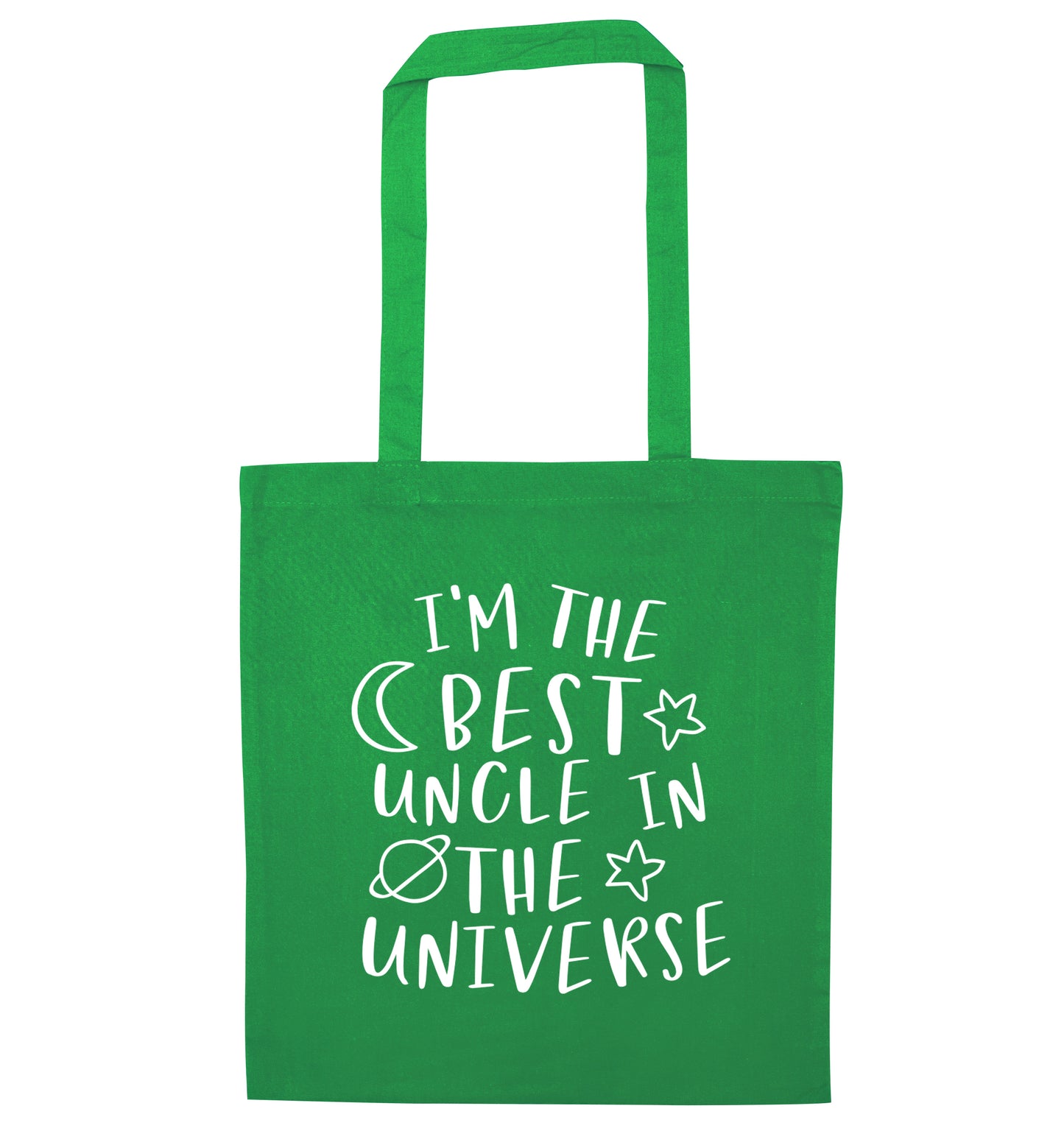 I'm the best uncle in the universe green tote bag