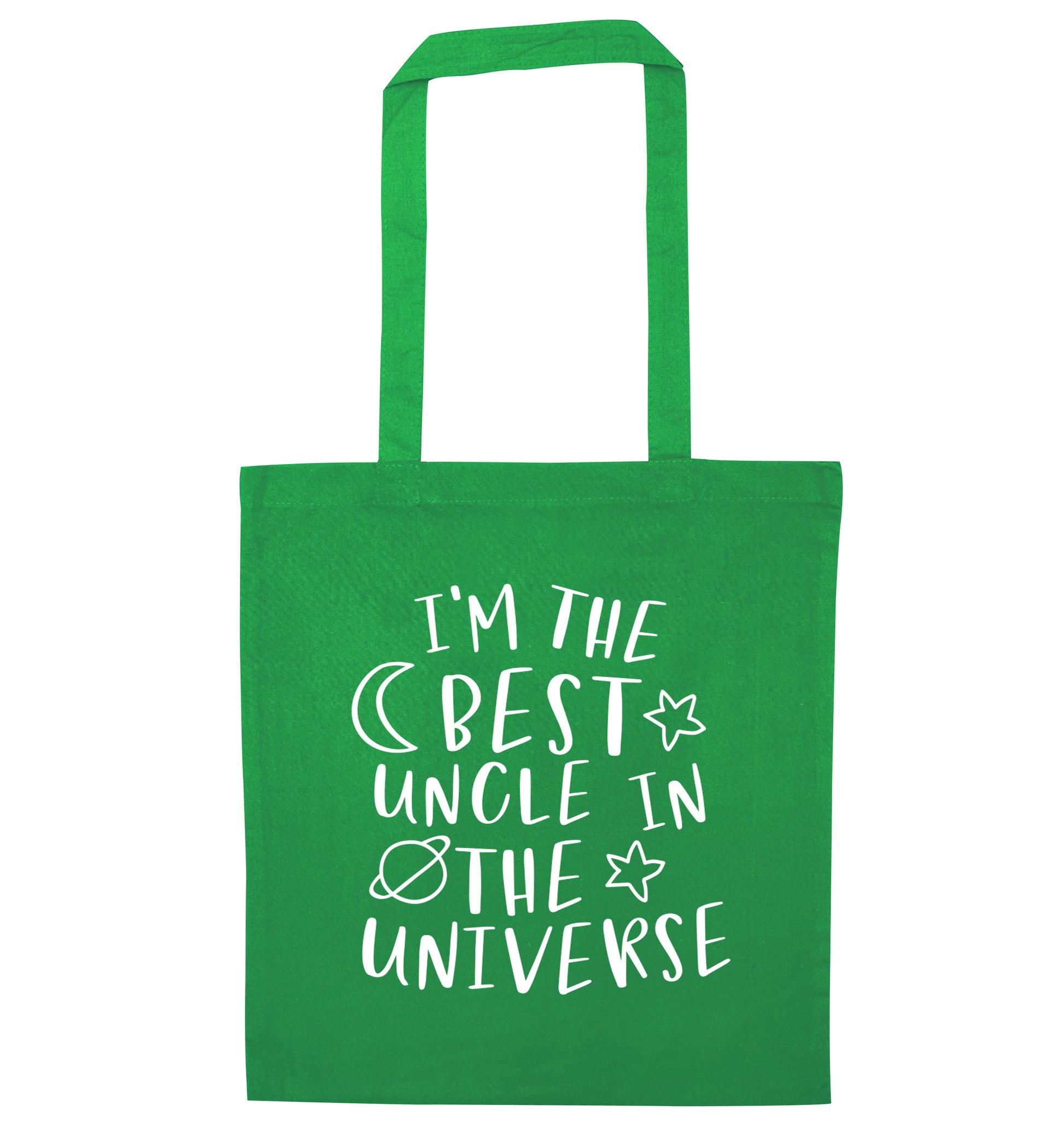 I'm the best uncle in the universe green tote bag