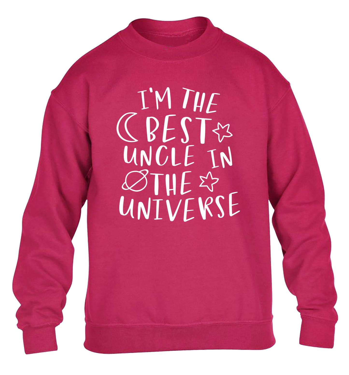I'm the best uncle in the universe children's pink sweater 12-13 Years